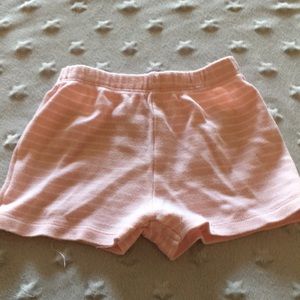 8/15 Pink & white striped loose fit shorts